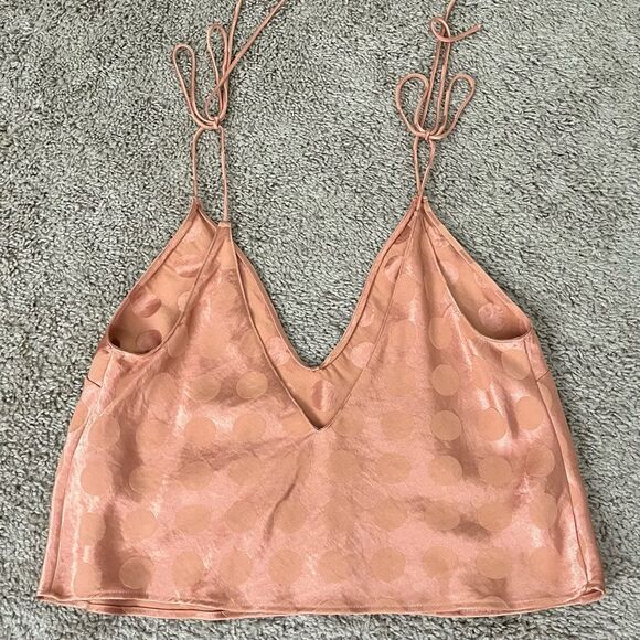 Victoria's Secret Peach Polka Dot Camisole - Size Medium - Picture 3 of 4